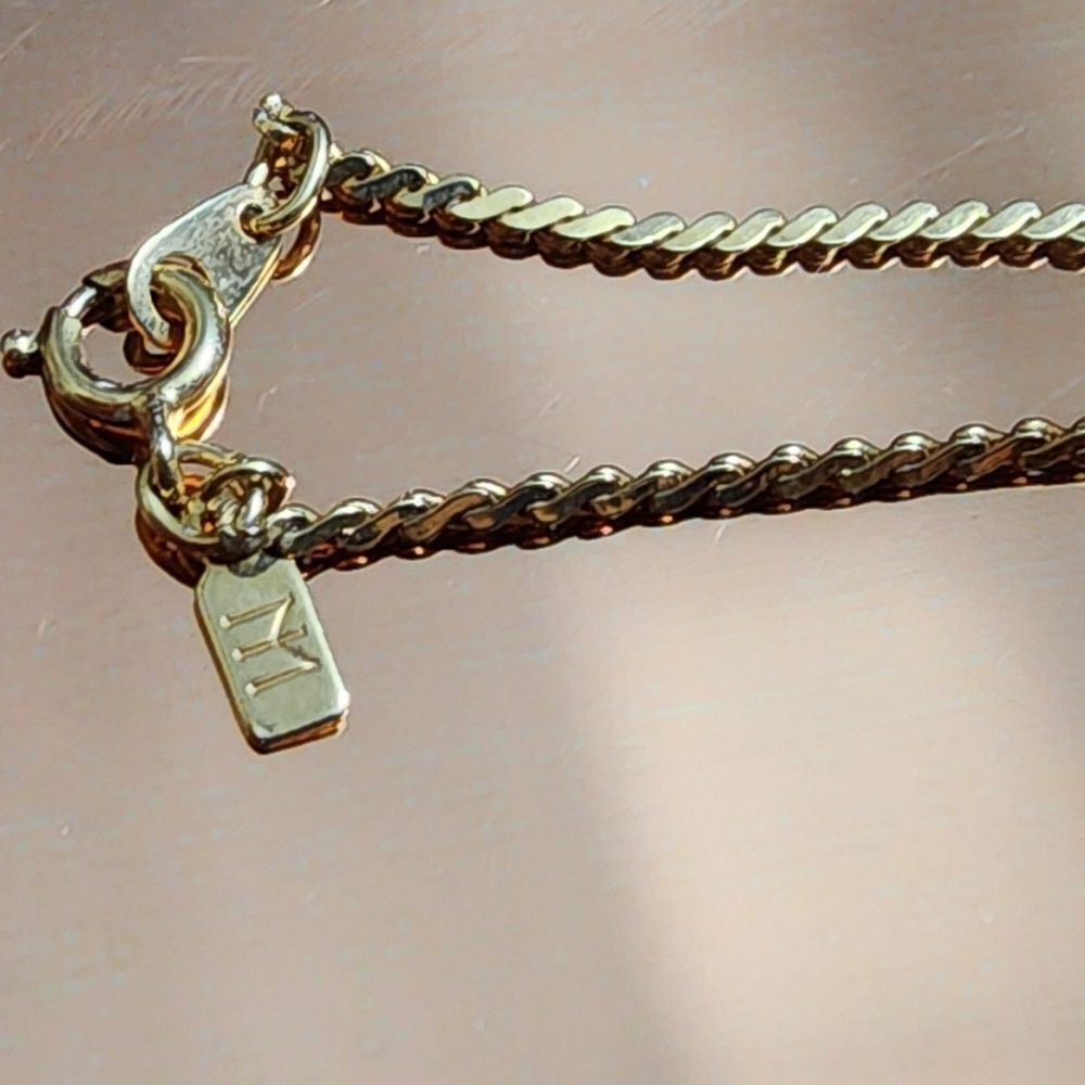 🐢 Golden Leaf necklace. Vintage glam! - Picture 5 of 7